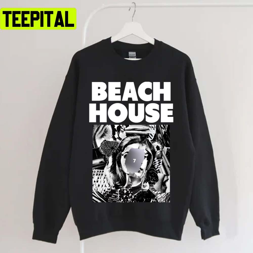 Blackk And White Colors Art Beach House Unisex T-Shirt Blackk And White Colors Art Beach House Unisex T-Shirt