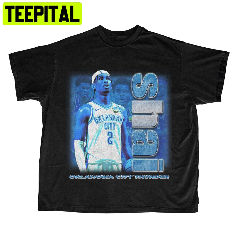 Blue Graphic Shai Gilgeous-Alexander Sga Okc Thunder Unisex T-Shirt Blue Graphic Shai Gilgeous-Alexander Sga Okc Thunder Unisex T-Shirt