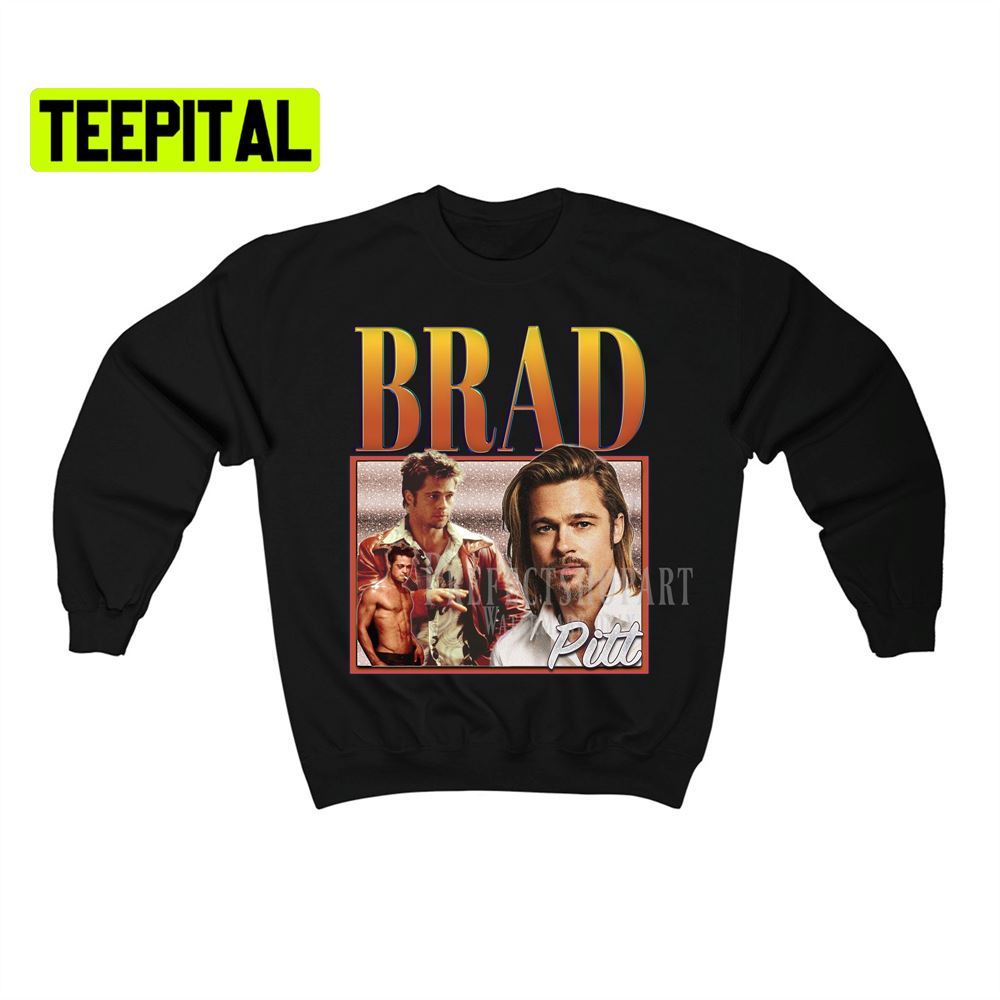 Brad Pitt Retro Vintage Art Unisex Sweatshirt Brad Pitt Retro Vintage Art Unisex Sweatshirt