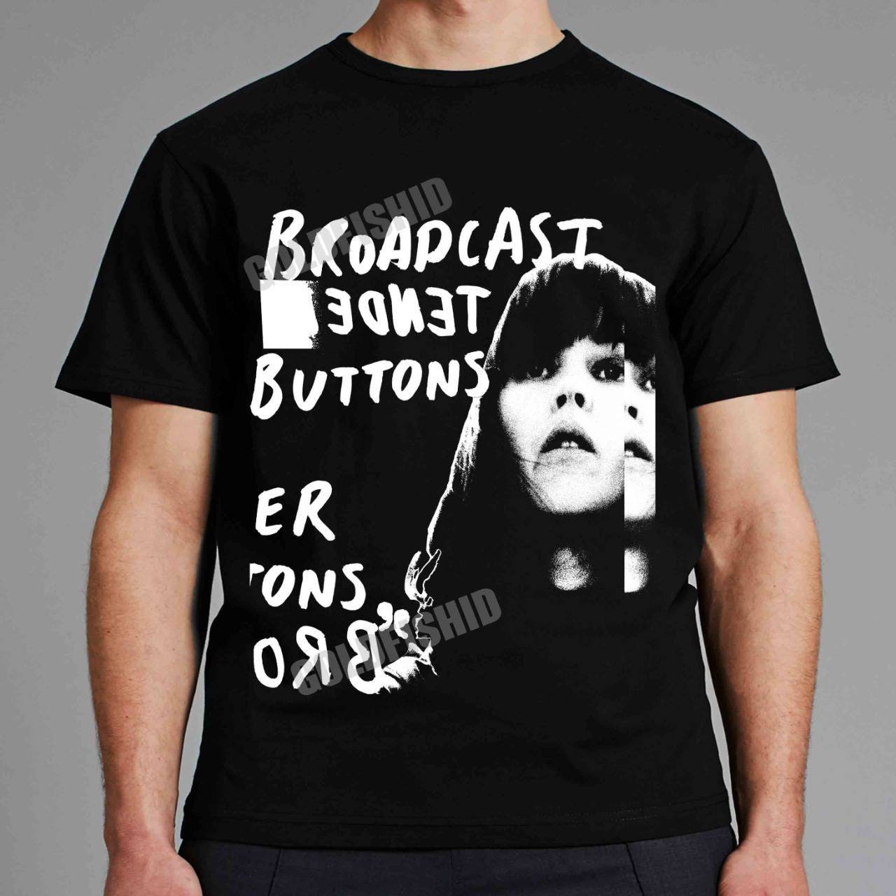 Broadcast Tended Buttons Black And White Art Unisex T-Shirt Broadcast Tended Buttons Black And White Art Unisex T-Shirt