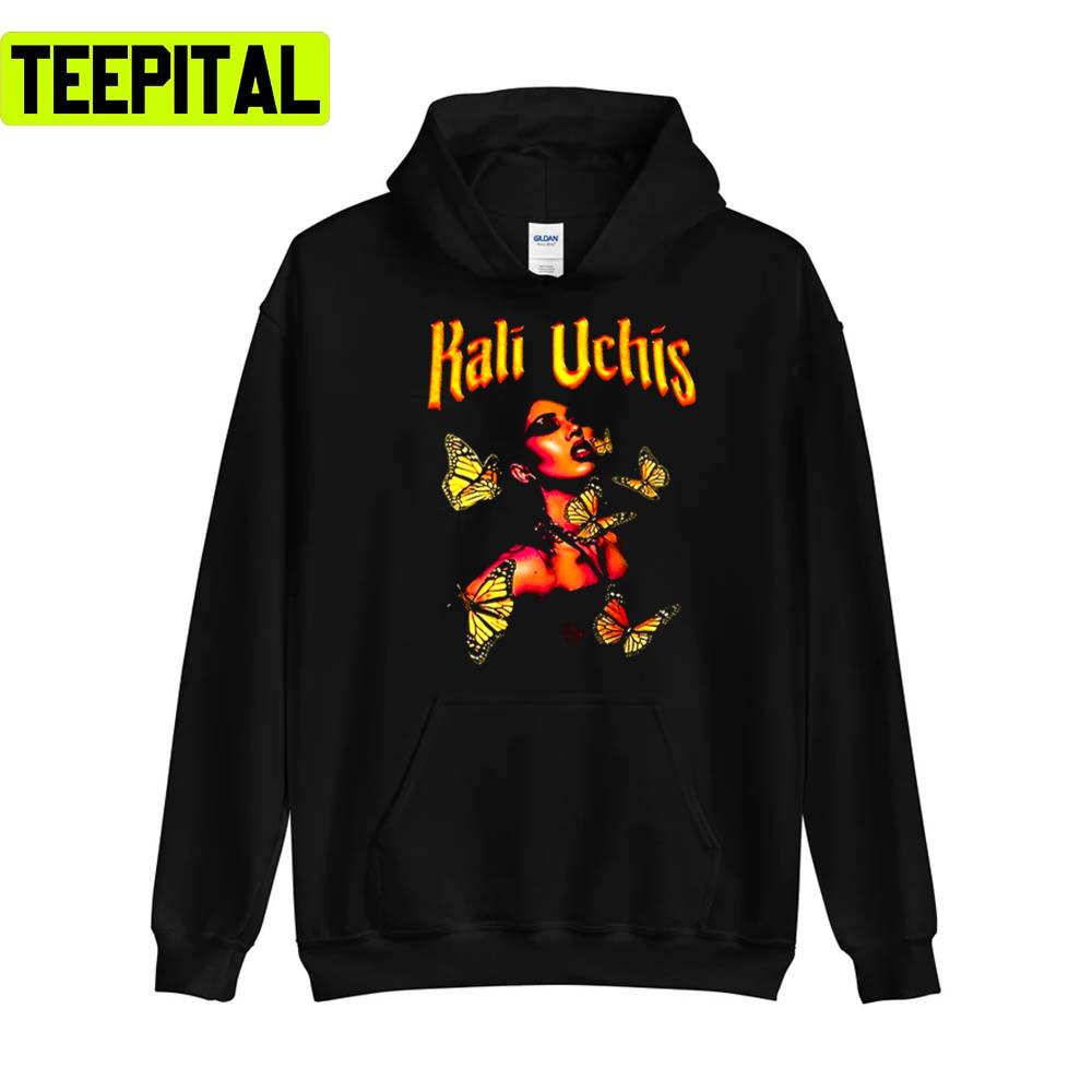 Butterflies Dark Design Retro Kali Uchis Unsex T-Shirt Butterflies Dark Design Retro Kali Uchis Unsex T-Shirt