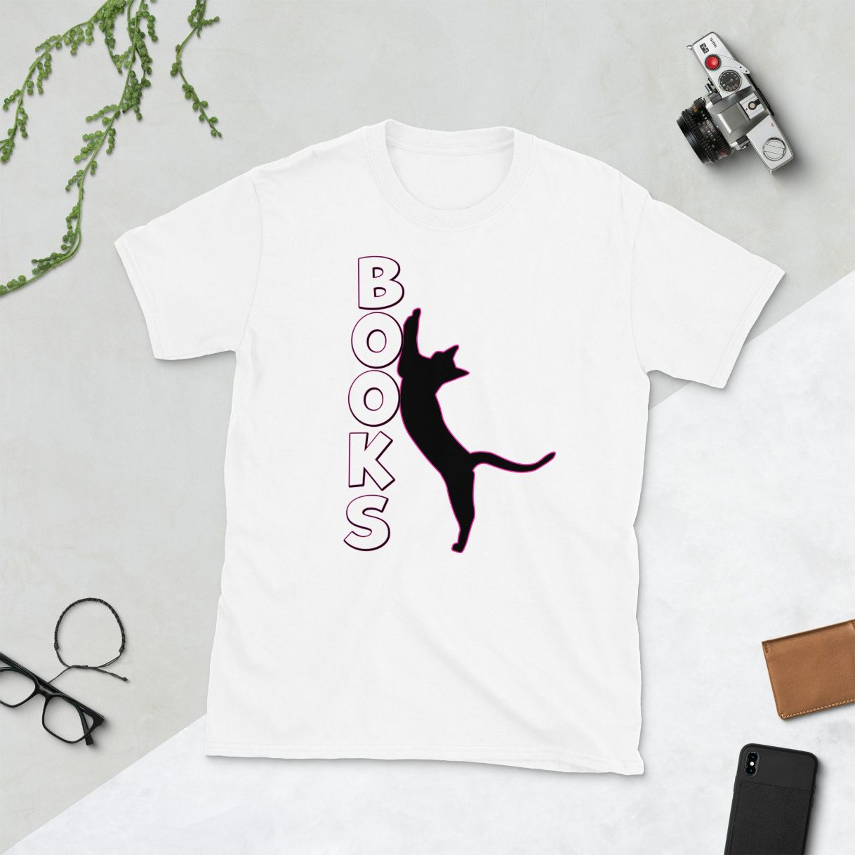 Cat and Books Unisex T-Shirt Cat and Books Unisex T-Shirt