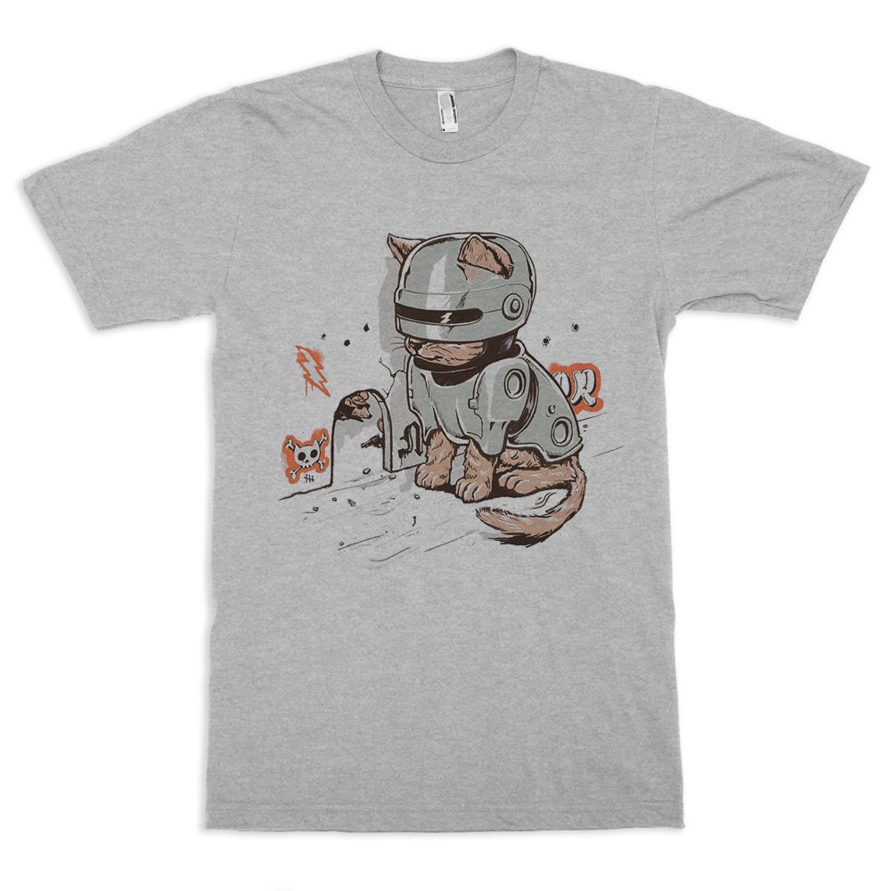 Cat Robocop Graphic Art Unisex T-Shirt Cat Robocop Graphic Art Unisex T-Shirt