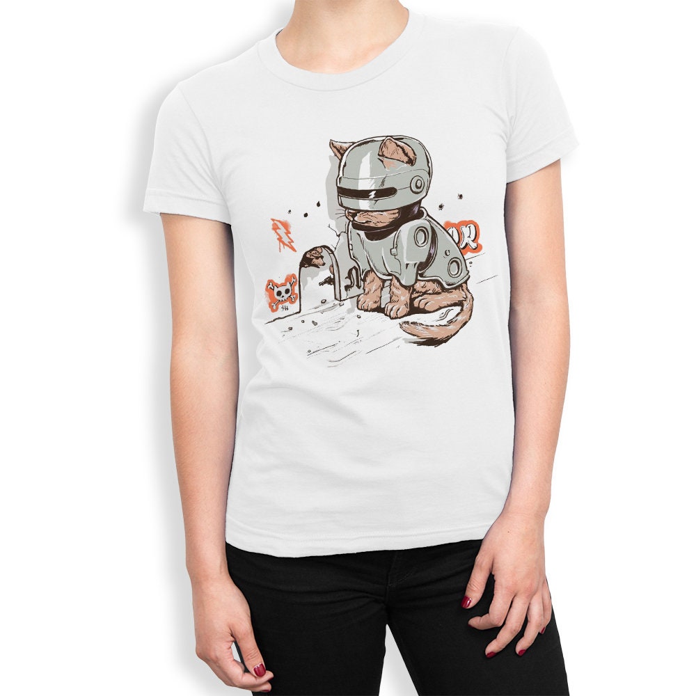 Cat Robocop Graphic Art Unisex T-Shirt Cat Robocop Graphic Art Unisex T-Shirt