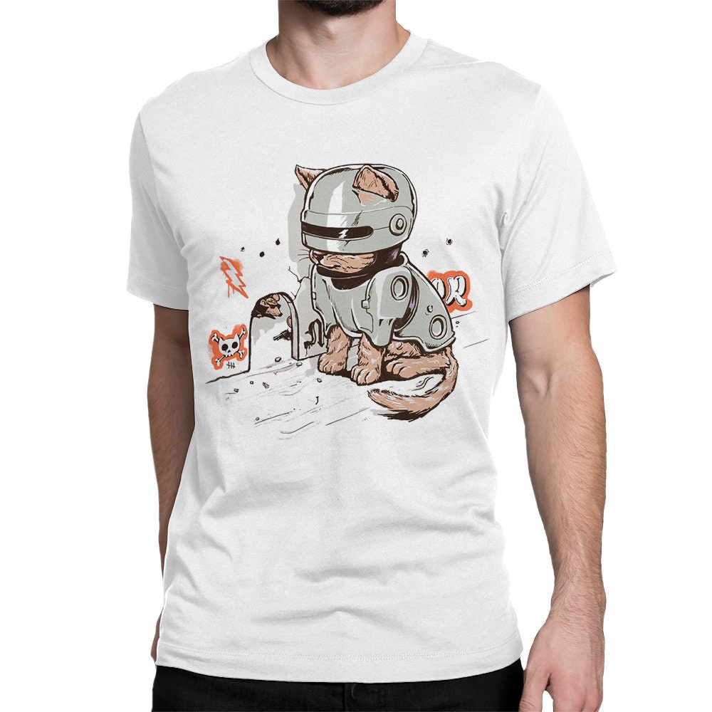 Cat Robocop Graphic Art Unisex T-Shirt Cat Robocop Graphic Art Unisex T-Shirt