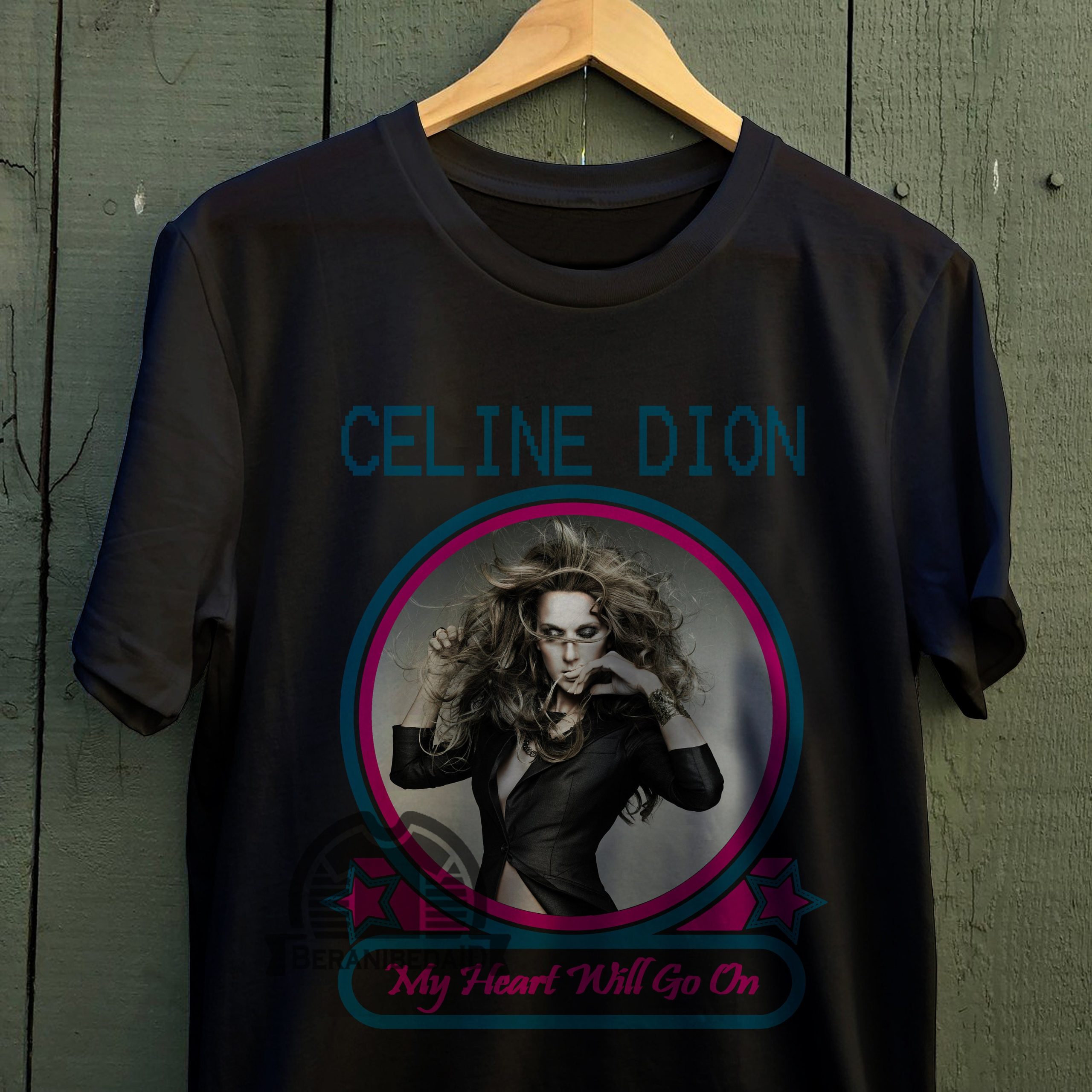 Celine Dion Vintage Style Fan Art Christmas Design Retro Unisex T-Shirt Celine Dion Vintage Style Fan Art Christmas Design Retro Unisex T-Shirt
