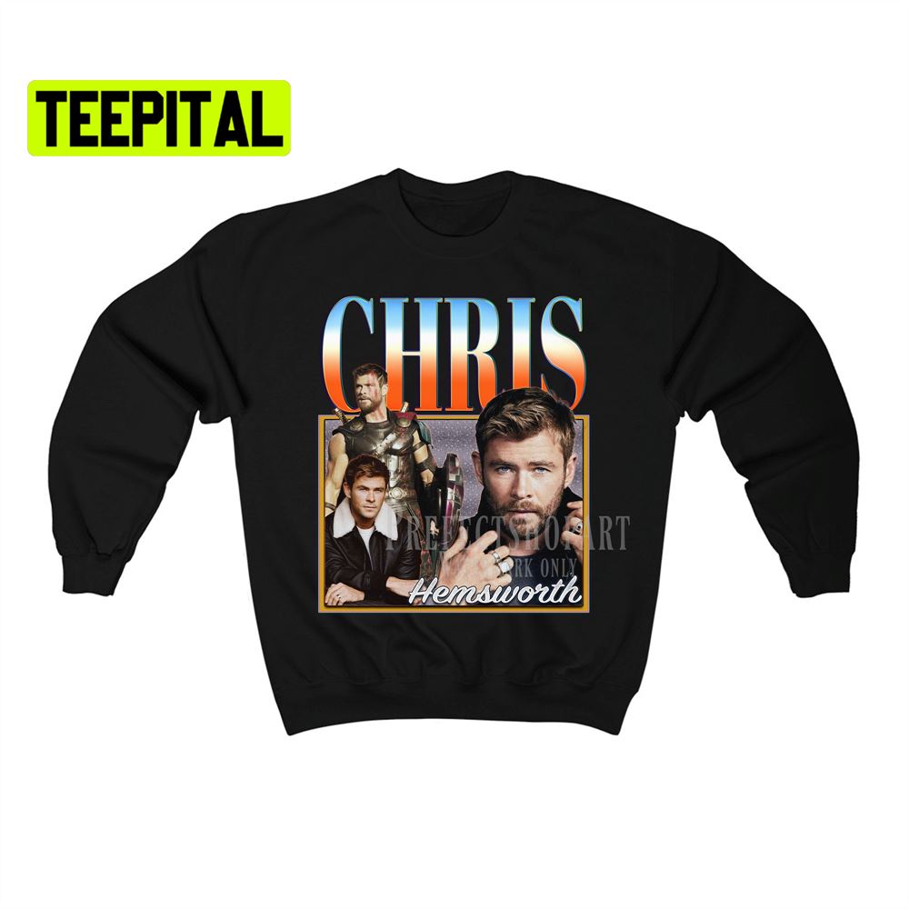 Chris Hemsworth Retro Vintage Art Unisex Sweatshirt Chris Hemsworth Retro Vintage Art Unisex Sweatshirt