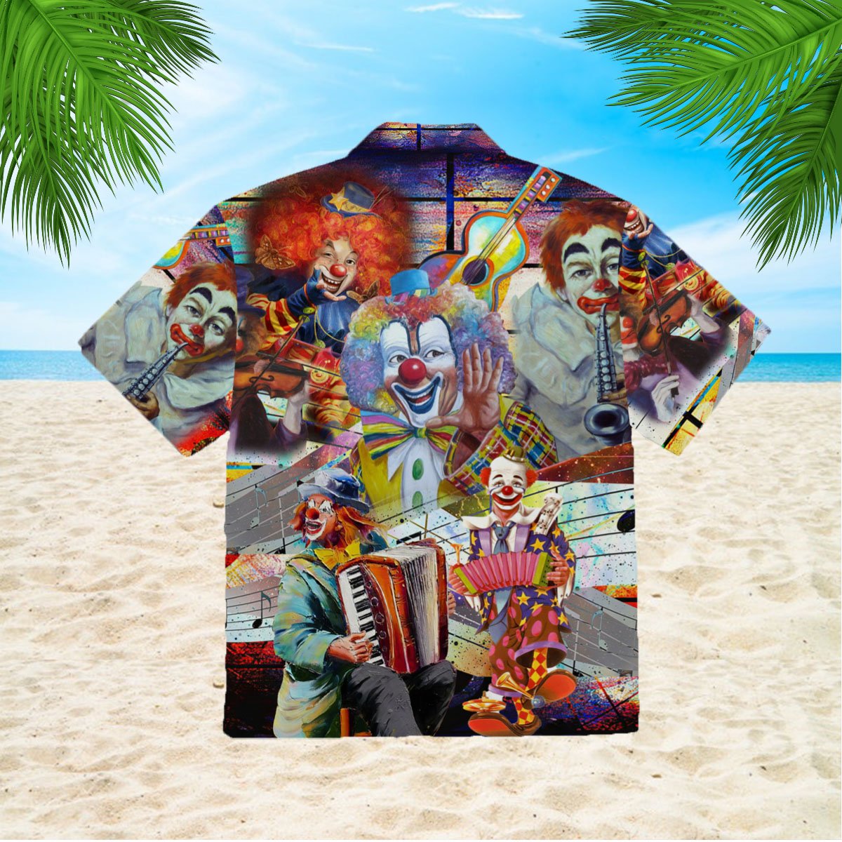 Circus Clowns Musician Player 3d All Over Print Button Design For Halloween Hawaii Shirt Circus Clowns Musician Player 3d All Over Print Button Design For Halloween Hawaii Shirt
