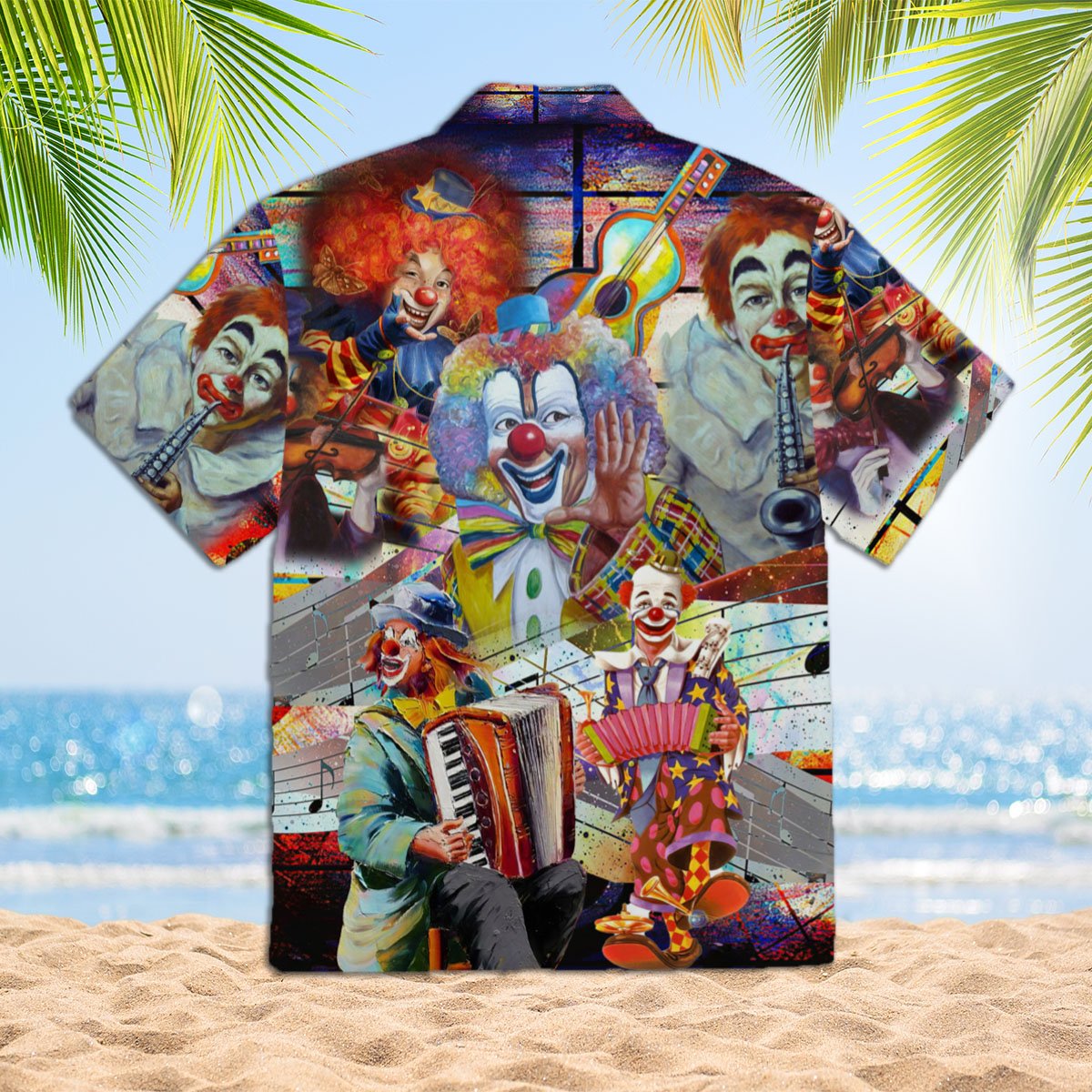 Circus Clowns Musician Player 3d All Over Print Button Design For Halloween Hawaii Shirt Circus Clowns Musician Player 3d All Over Print Button Design For Halloween Hawaii Shirt