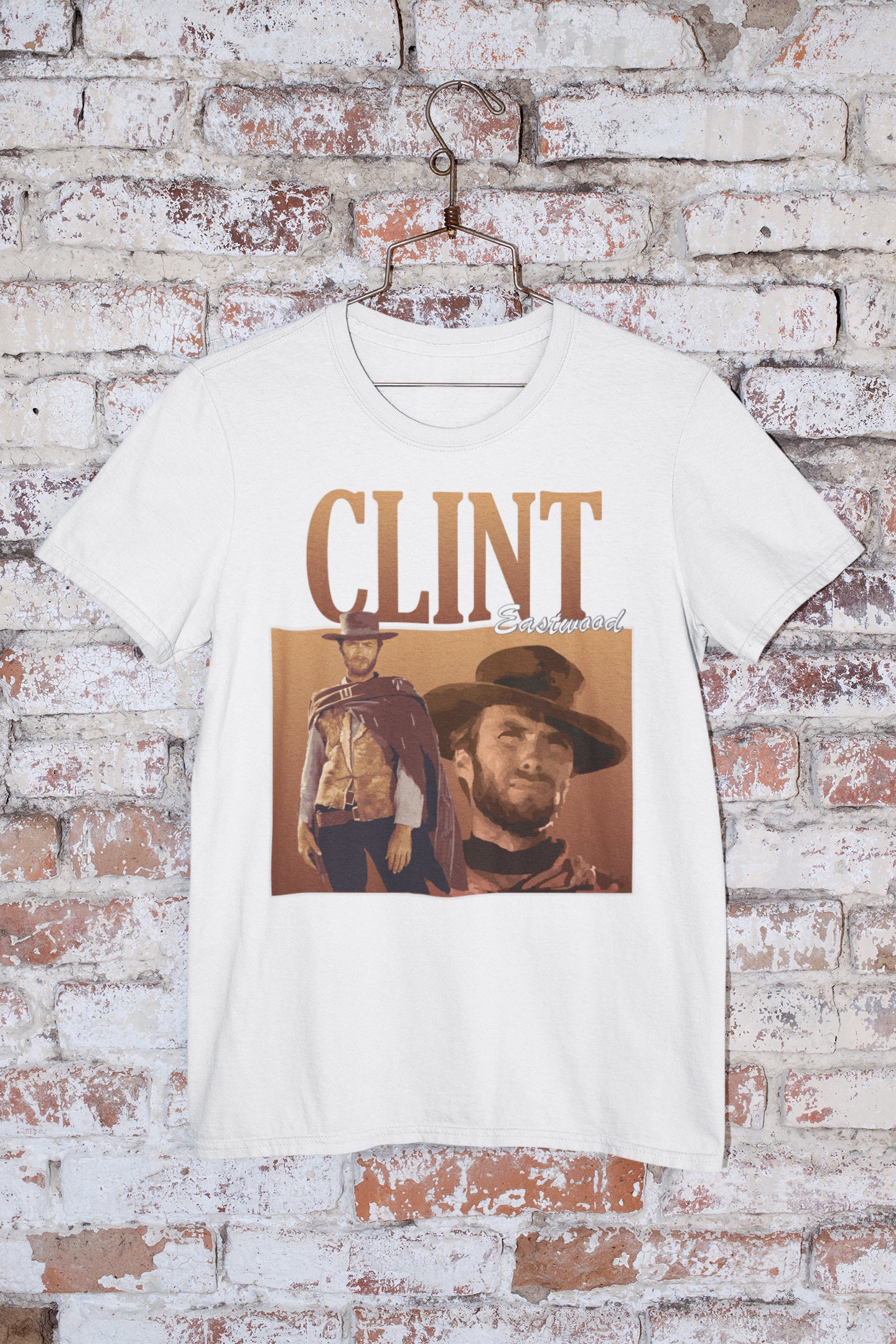 Clint Eastwood 990's Vintage Art Unisex T-Shirt Clint Eastwood 990's Vintage Art Unisex T-Shirt