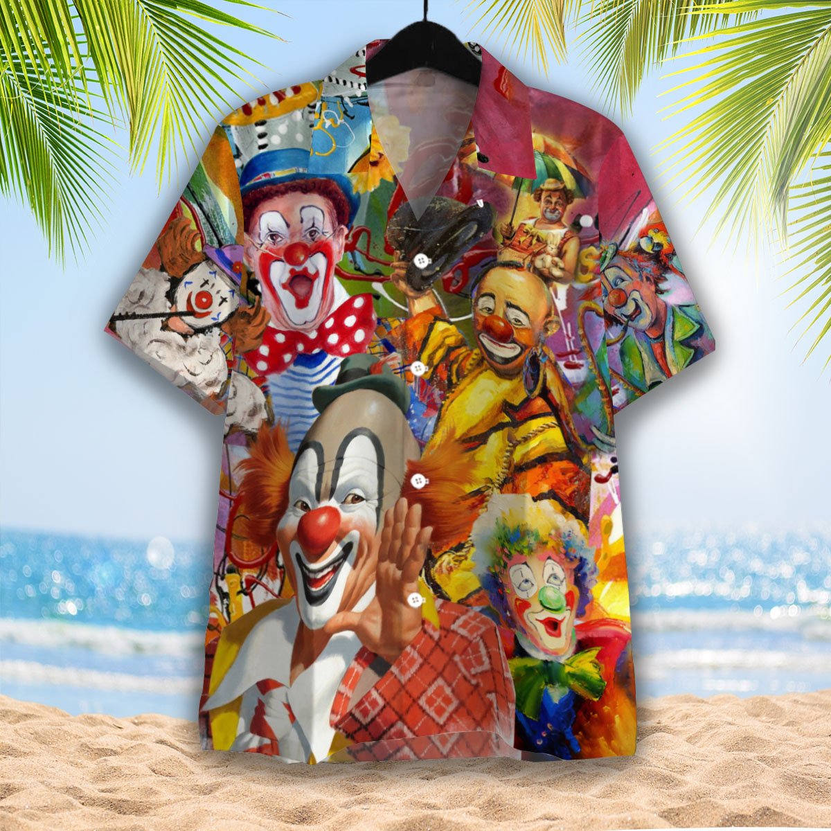 Clowns Smile Now Cry Later 3d All Over Print Button Design For Halloween Hawaii Shirt Clowns Smile Now Cry Later 3d All Over Print Button Design For Halloween Hawaii Shirt