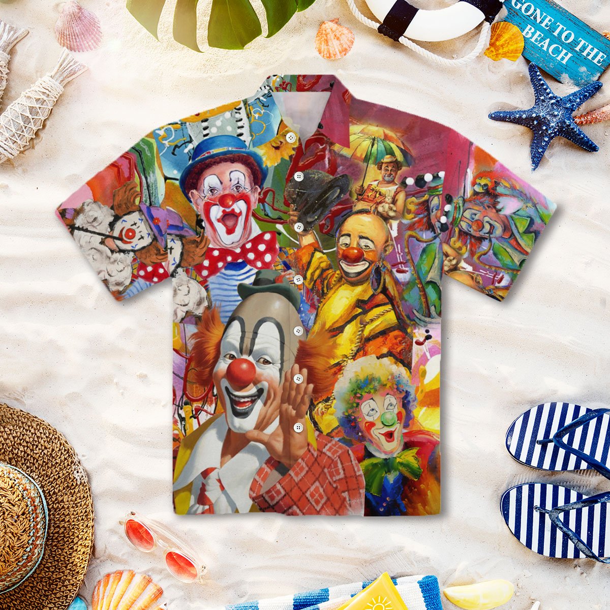 Clowns Smile Now Cry Later 3d All Over Print Button Design For Halloween Hawaii Shirt Clowns Smile Now Cry Later 3d All Over Print Button Design For Halloween Hawaii Shirt