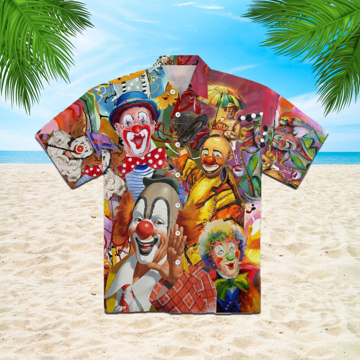 Clowns Smile Now Cry Later 3d All Over Print Button Design For Halloween Hawaii Shirt Clowns Smile Now Cry Later 3d All Over Print Button Design For Halloween Hawaii Shirt