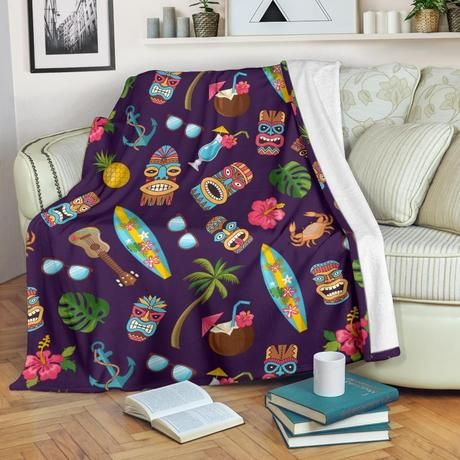 Coconut Holiday Hawaiian Best Seller Fleece Blanket Throw Blanket Gift Coconut Holiday Hawaiian Best Seller Fleece Blanket Throw Blanket Gift