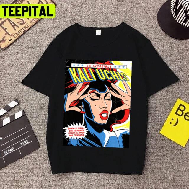 Comic Design Super Hero Kali Uchis Unsex T-Shirt Comic Design Super Hero Kali Uchis Unsex T-Shirt