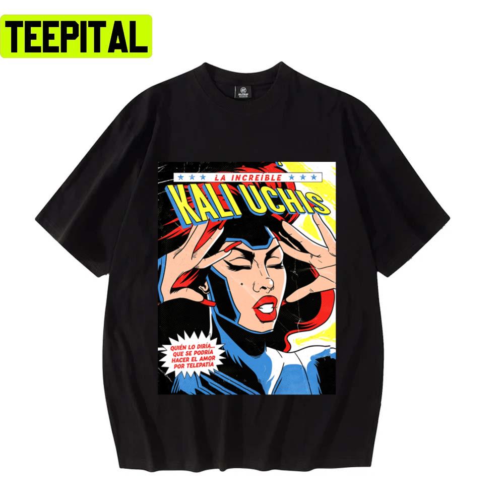 Comic Design Super Hero Kali Uchis Unsex T-Shirt Comic Design Super Hero Kali Uchis Unsex T-Shirt