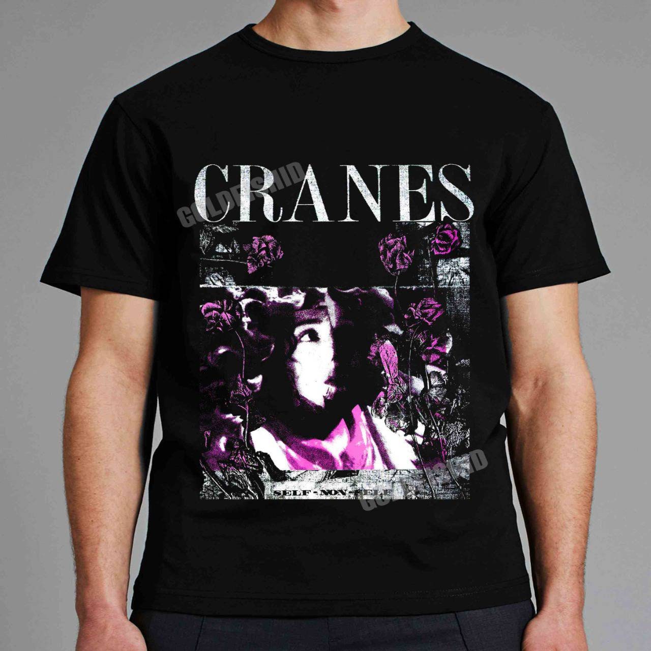 Cranes Goth Retro Portrait Art Unisex T-Shirt Cranes Goth Retro Portrait Art Unisex T-Shirt