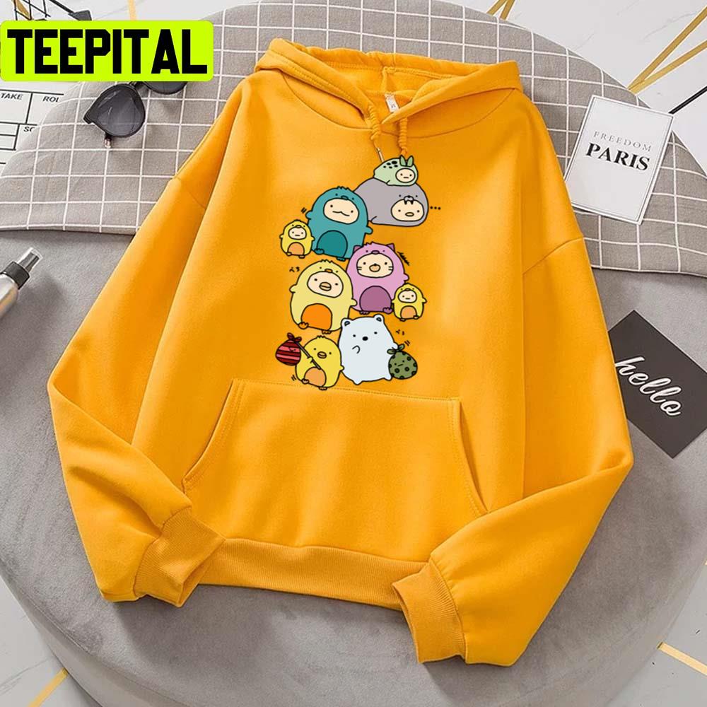 Cute Animals In Molang Cartoon Unisex T-Shirt Cute Animals In Molang Cartoon Unisex T-Shirt