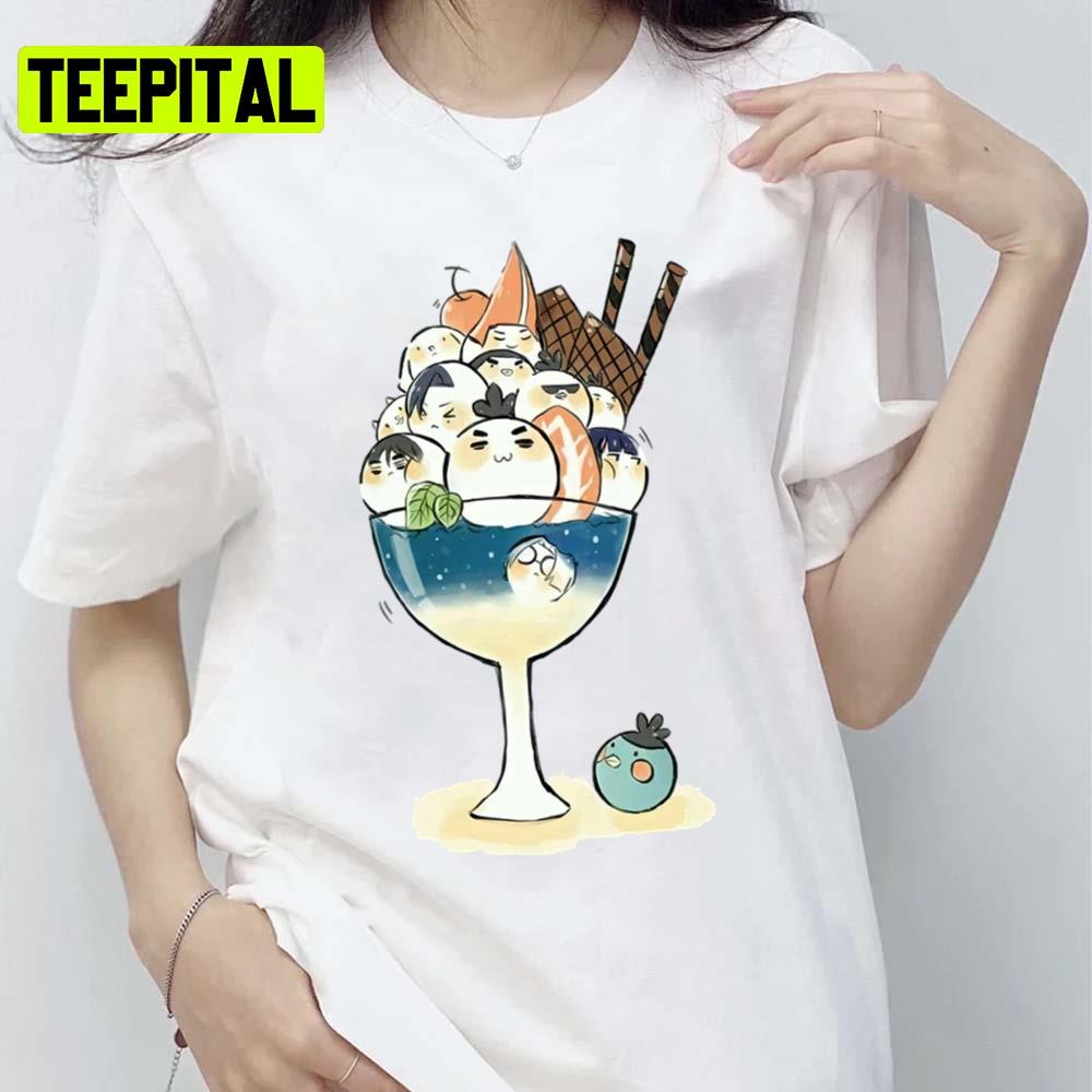 Cute Birds Icecream Relaxed Fit Scissor Seven Unisex T-Shirt Cute Birds Icecream Relaxed Fit Scissor Seven Unisex T-Shirt