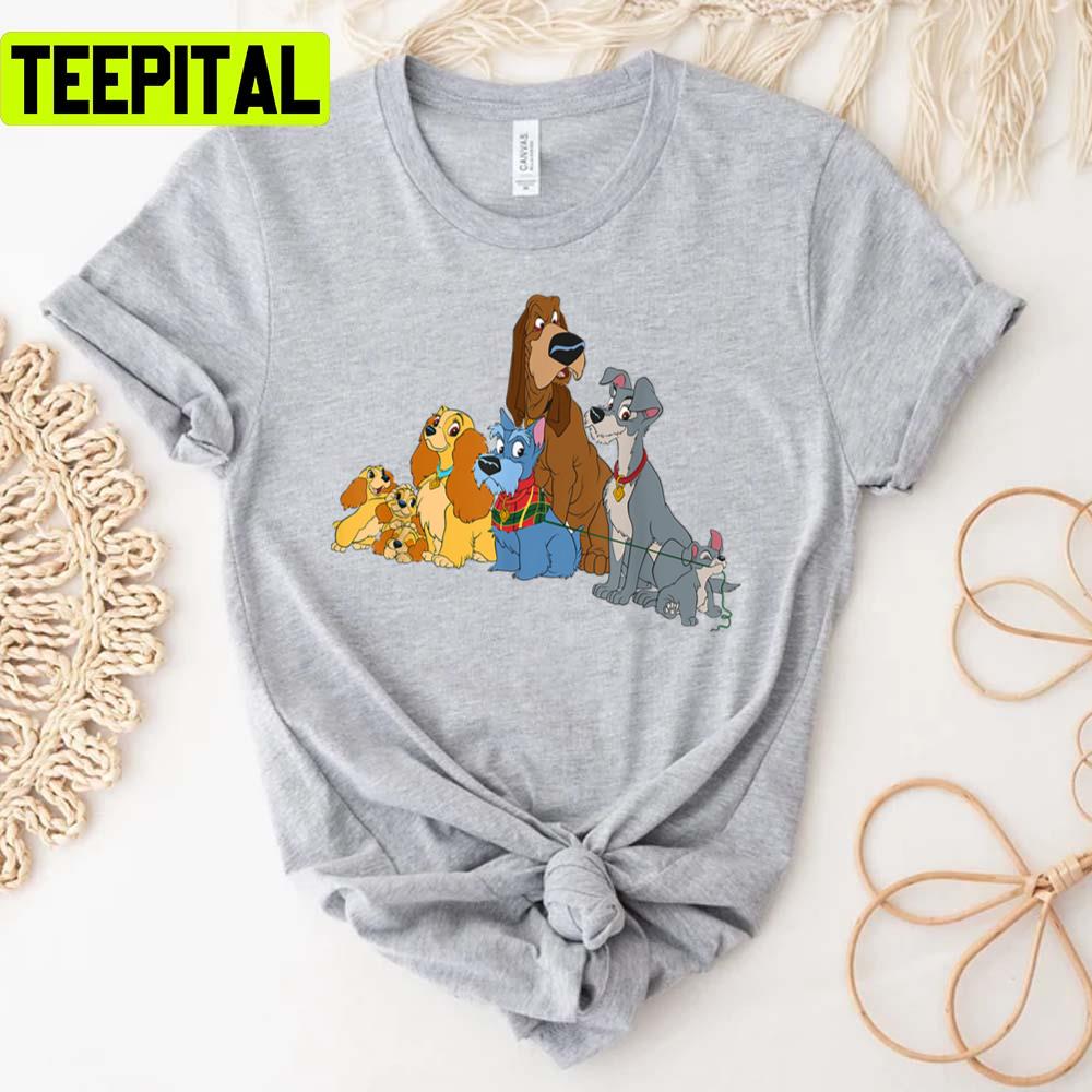 Cute Dogs Design Lady And The Tramp Unisex T-Shirt Cute Dogs Design Lady And The Tramp Unisex T-Shirt