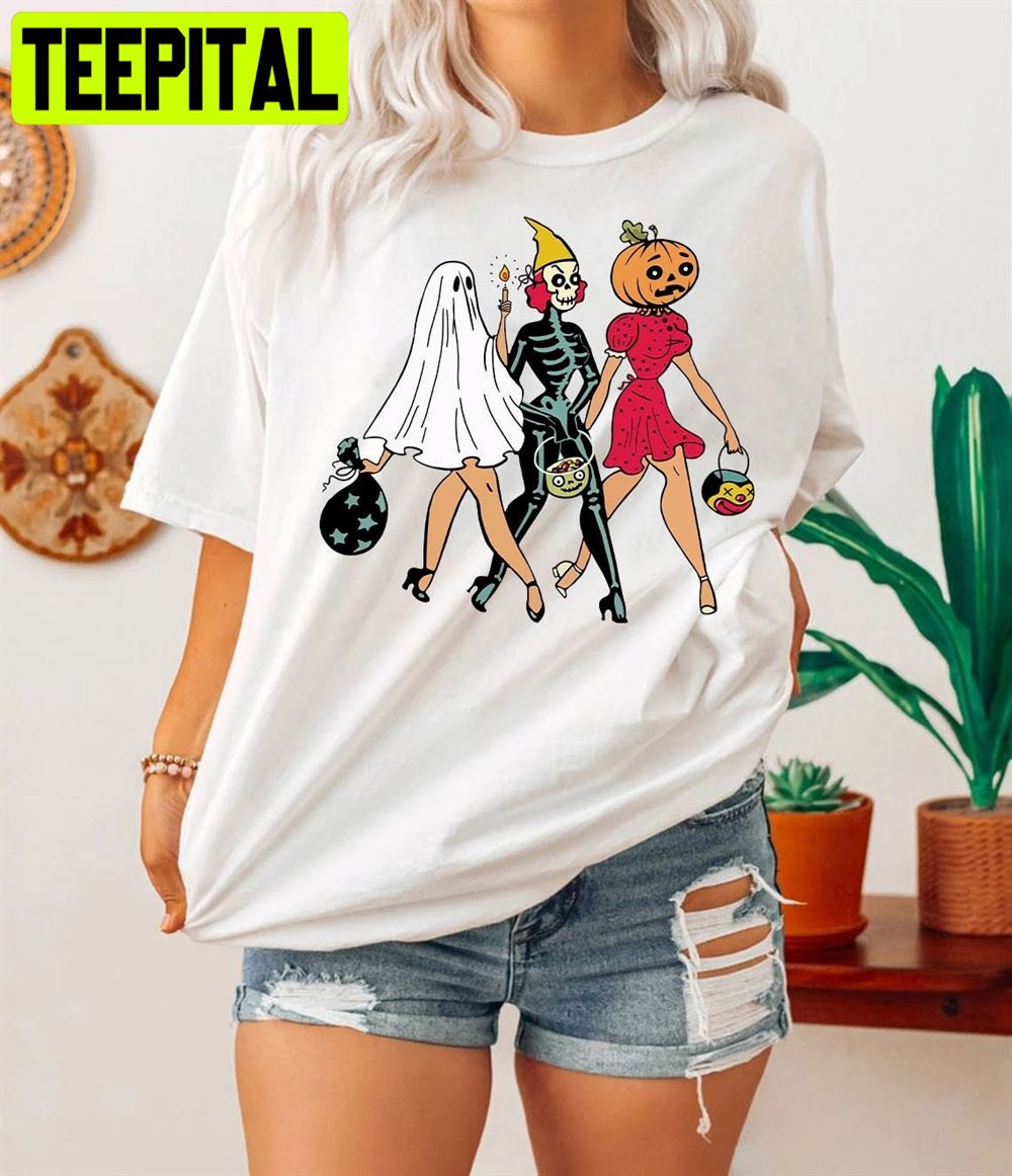Cute Girls Halloween Unisex T-Shirt Cute Girls Halloween Unisex T-Shirt