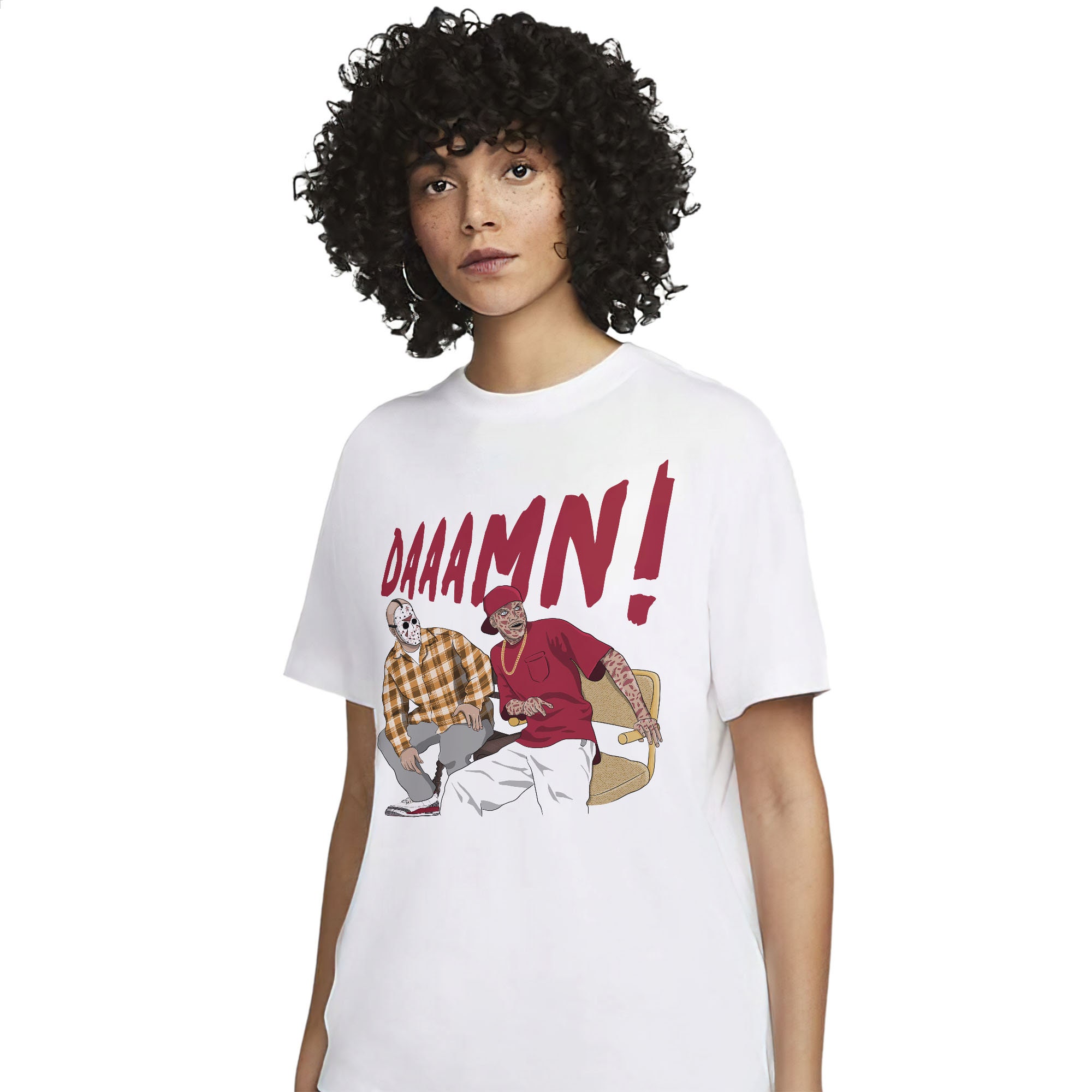 Daaamn Match Jordan 3 Retro Cardinal Red Unisex T-Shirt Daaamn Match Jordan 3 Retro Cardinal Red Unisex T-Shirt