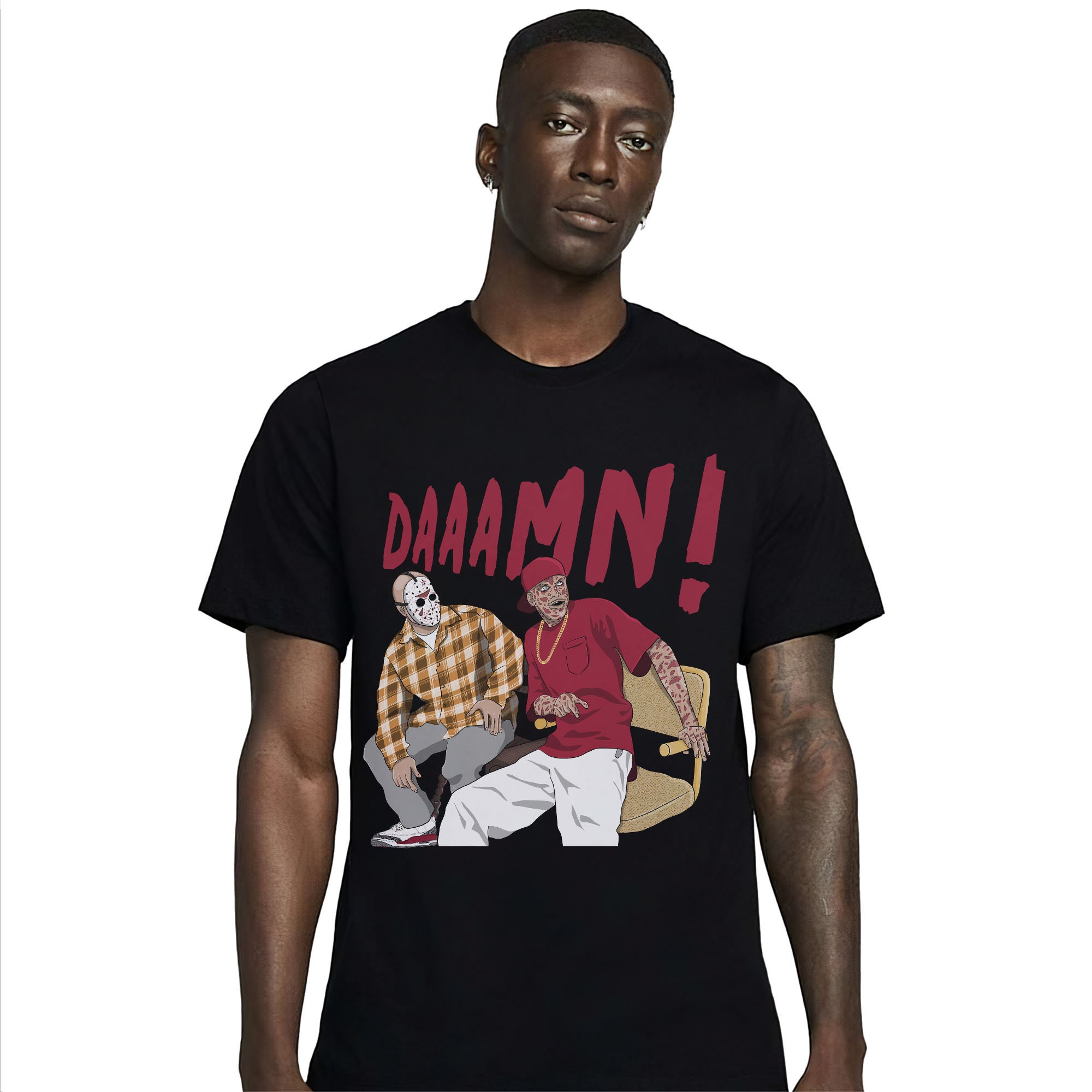 Daaamn Match Jordan 3 Retro Cardinal Red Unisex T-Shirt Daaamn Match Jordan 3 Retro Cardinal Red Unisex T-Shirt