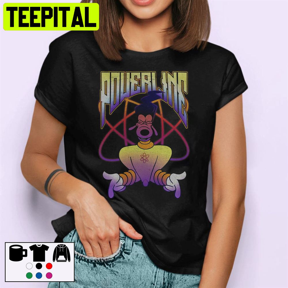 Disney A Goofy Movie Powerline Logo Portrait Unisex T-Shirt Disney A Goofy Movie Powerline Logo Portrait Unisex T-Shirt