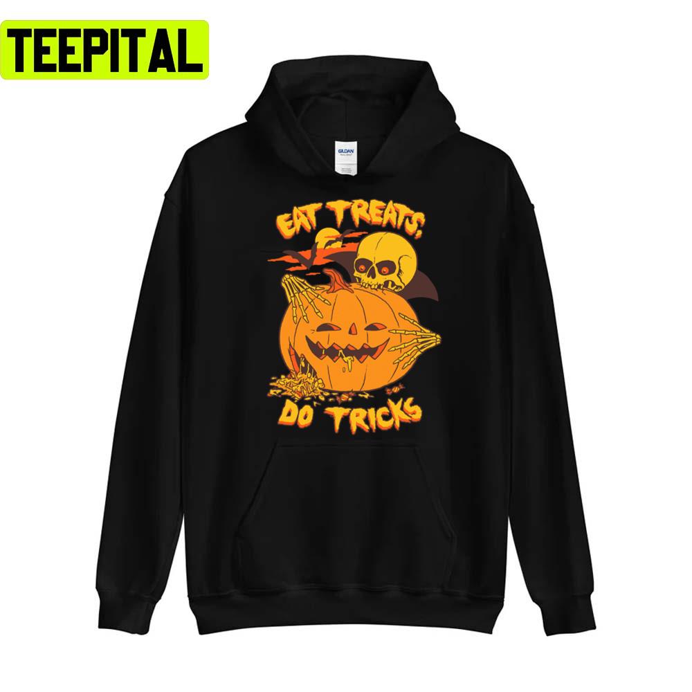 Eat Treats Do Tricks Funny Design For Halloween Unisex T-Shirt Eat Treats Do Tricks Funny Design For Halloween Unisex T-Shirt
