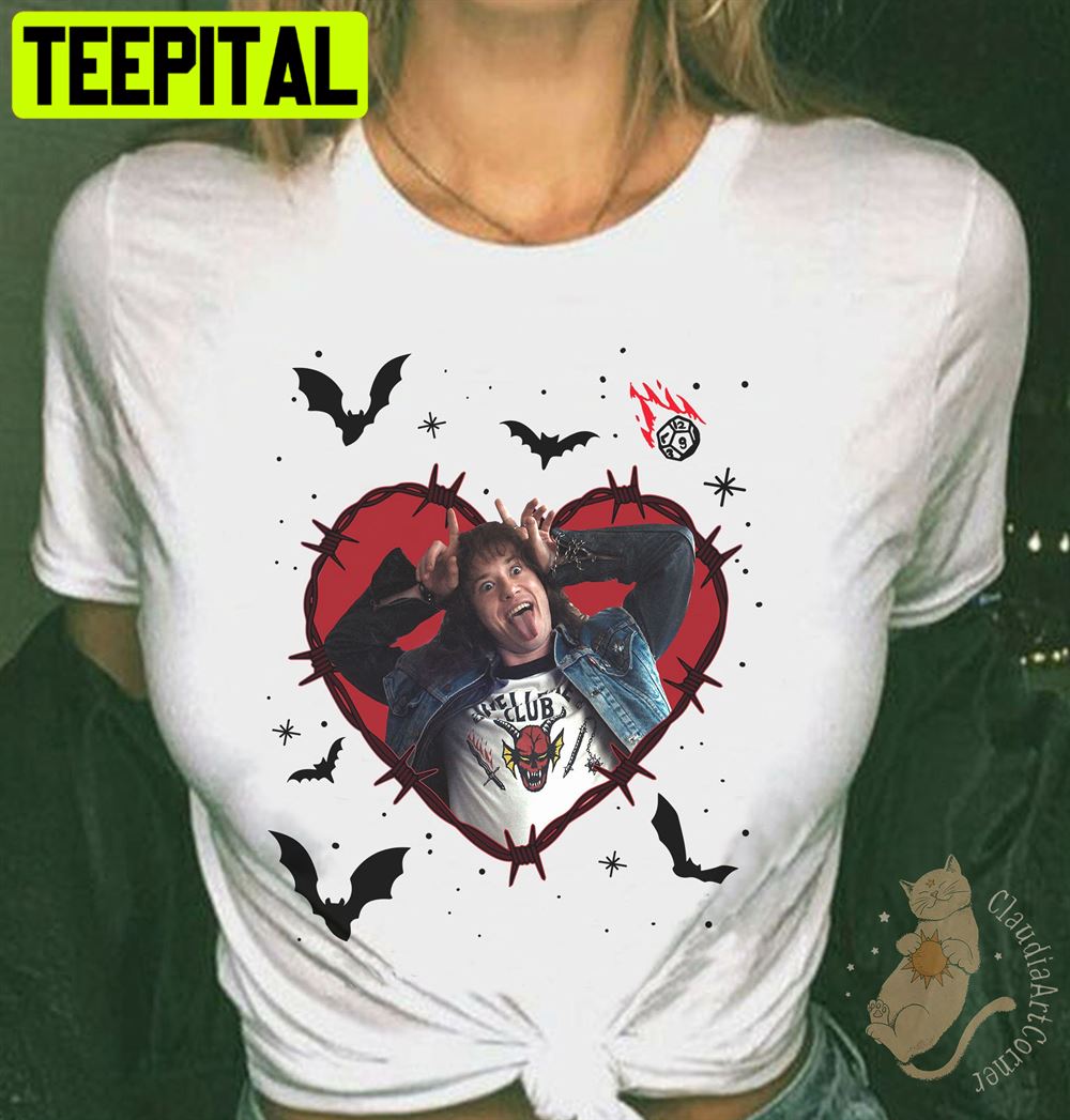 Eddie Munson Bat Stranges Things Unisex T-Shirt Eddie Munson Bat Stranges Things Unisex T-Shirt