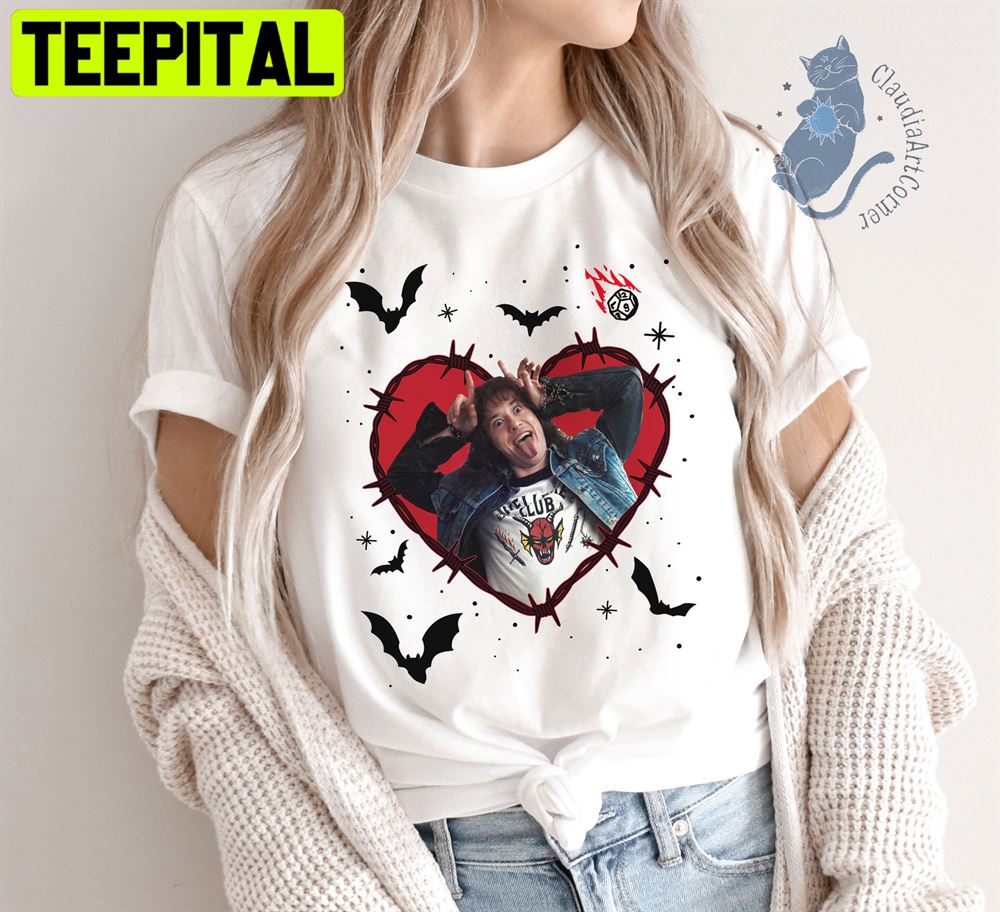 Eddie Munson Bat Stranges Things Unisex T-Shirt Eddie Munson Bat Stranges Things Unisex T-Shirt