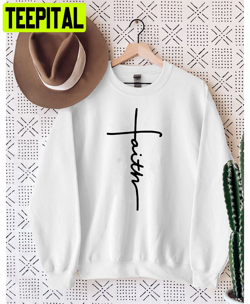 Faith One Line Art Unisex Sweatshirt Faith One Line Art Unisex Sweatshirt