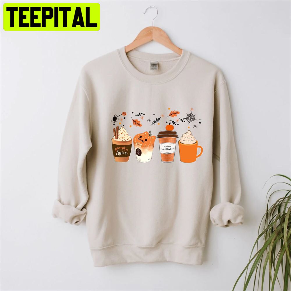 Fall Coffee Lover Halloween Pumpkin Latte Drink Cup Unisex Sweatshirt Fall Coffee Lover Halloween Pumpkin Latte Drink Cup Unisex Sweatshirt