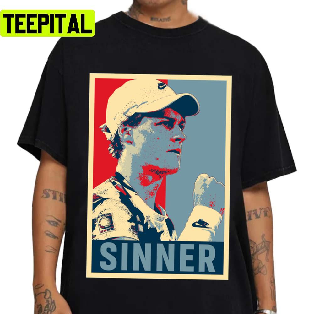 Fan Made Portrait Of Jannik Sinner Unisex T-Shirt Fan Made Portrait Of Jannik Sinner Unisex T-Shirt