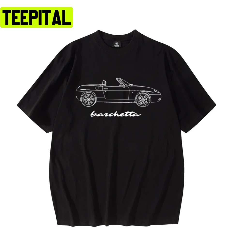 Fiat Barchetta Sketch White Unisex T-Shirt Fiat Barchetta Sketch White Unisex T-Shirt