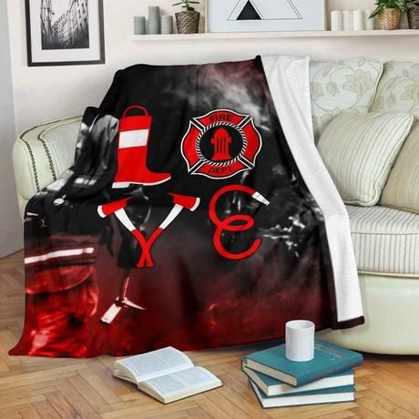 Firefighter Love Bestseller Fleece Blanket Throw Blanket Gift Firefighter Love Bestseller Fleece Blanket Throw Blanket Gift