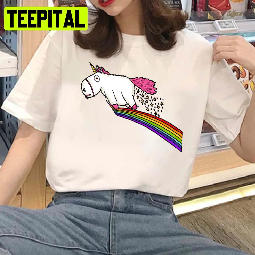 Fluffy Unicorn Cute Art Illustration Unisex T-Shirt Fluffy Unicorn Cute Art Illustration Unisex T-Shirt