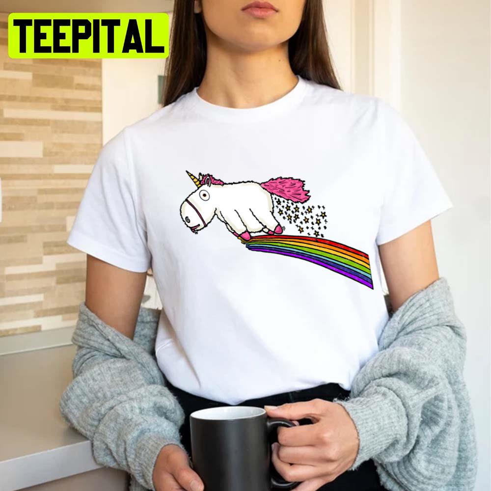 Fluffy Unicorn Cute Art Illustration Unisex T-Shirt Fluffy Unicorn Cute Art Illustration Unisex T-Shirt