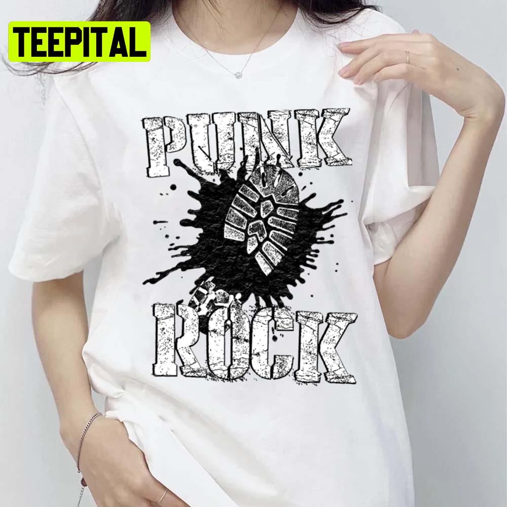Footprint Design Punk Is Not Dead Unisex T-Shirt Footprint Design Punk Is Not Dead Unisex T-Shirt