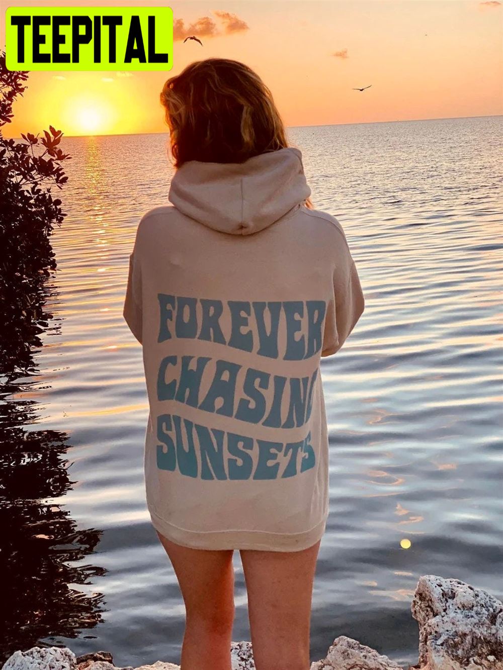 Forever Chasing Sunsets Beach Unisex Hoodie Forever Chasing Sunsets Beach Unisex Hoodie