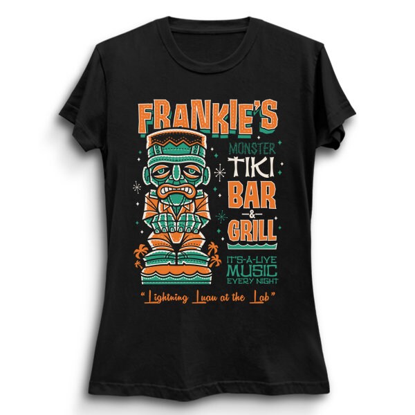 Frankenstein Creepy Cute Tiki Lounge Hawaii Vacation Surf Monster Unisex T-Shirt Frankenstein Creepy Cute Tiki Lounge Hawaii Vacation Surf Monster Unisex T-Shirt