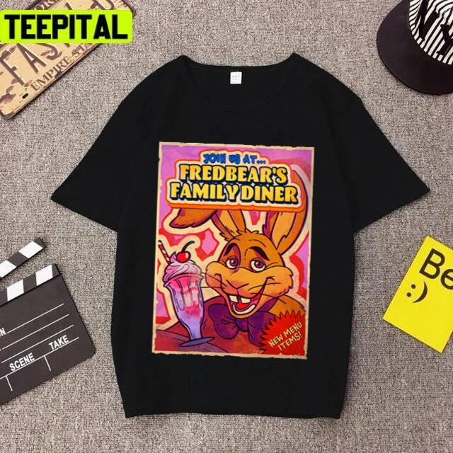 Freddy's Family Diner Rabbit Security Breach Graphic Unisex T-Shirt Freddy's Family Diner Rabbit Security Breach Graphic Unisex T-Shirt