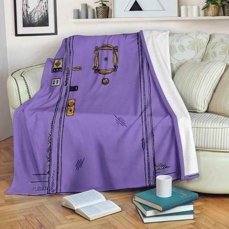 Friends Door Frame Fleece Blanket Throw Blanket Gift Friends Door Frame Fleece Blanket Throw Blanket Gift