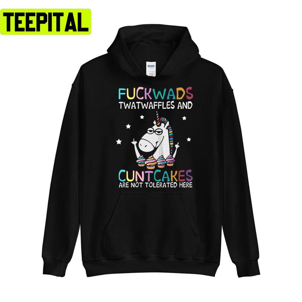 Fuckwads Twatwaffles And Cuntcakes Unicorn Illustration Unisex T-Shirt Fuckwads Twatwaffles And Cuntcakes Unicorn Illustration Unisex T-Shirt