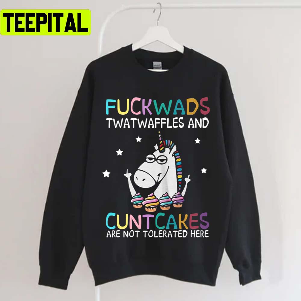 Fuckwads Twatwaffles And Cuntcakes Unicorn Illustration Unisex T-Shirt Fuckwads Twatwaffles And Cuntcakes Unicorn Illustration Unisex T-Shirt