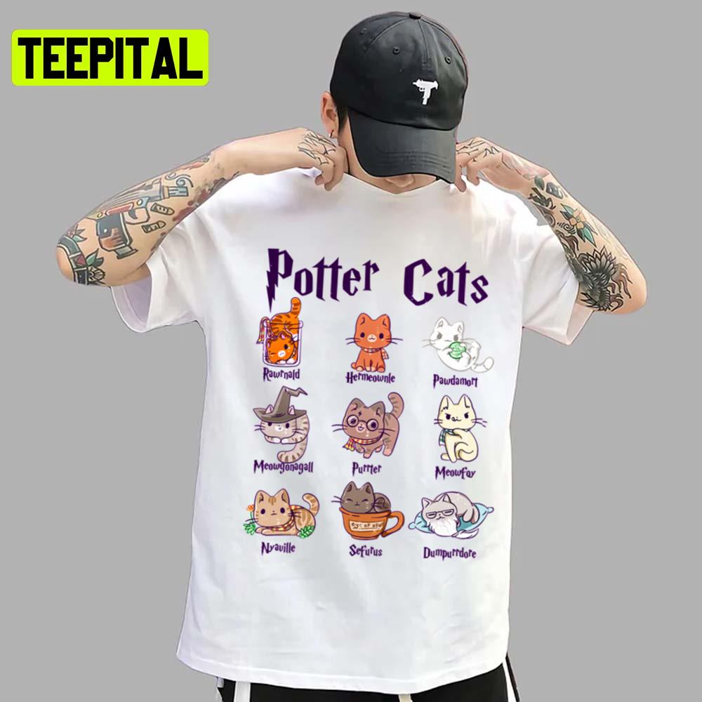 Funny Cats Cosplay Potter Pawter Kitten Halloween Day Kids Unisex T-Shirt Funny Cats Cosplay Potter Pawter Kitten Halloween Day Kids Unisex T-Shirt