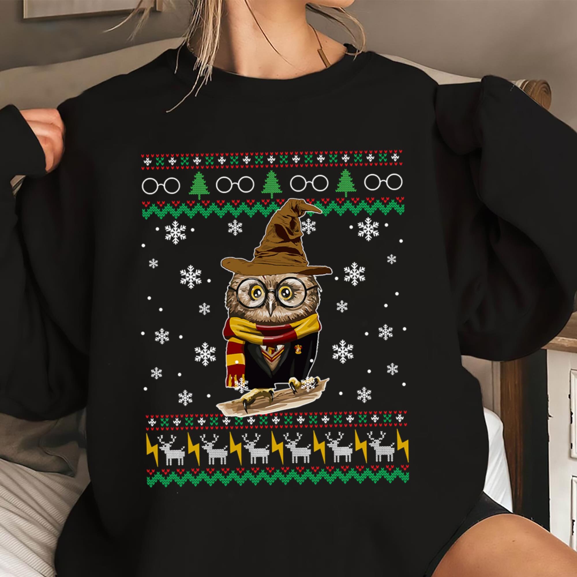 Funny Cute Owl Harry Magical Wizard Potter Christmas Unisex T-Shirt Funny Cute Owl Harry Magical Wizard Potter Christmas Unisex T-Shirt