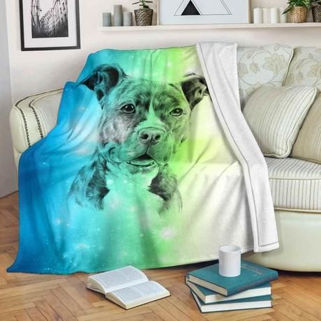 Galaxy Pit Bull Fleece Blanket Throw Blanket Gift Galaxy Pit Bull Fleece Blanket Throw Blanket Gift