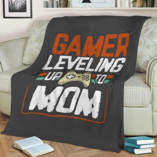 Gamer Leveling To Mom Best Seller Fleece Blanket Throw Blanket Gift Gamer Leveling To Mom Best Seller Fleece Blanket Throw Blanket Gift