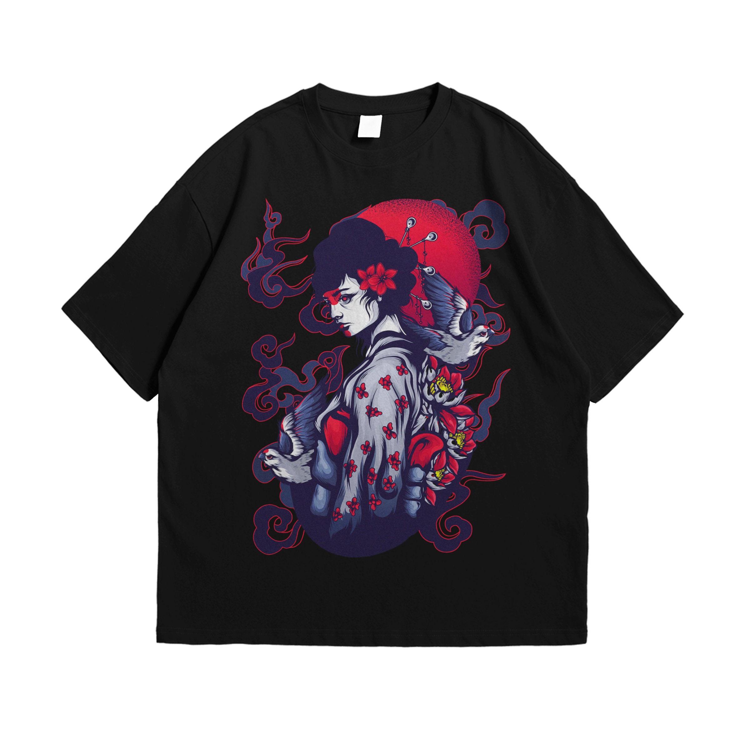 Geisha Japanese Urban Artwork Graphic Unisex T-Shirt Geisha Japanese Urban Artwork Graphic Unisex T-Shirt